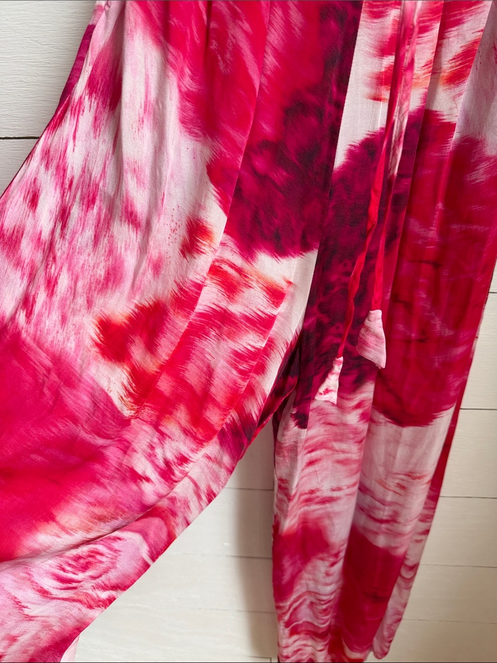 Ranna Gill Pink Red Tie-Dye Strapless Jumpsuit Romper - Picture 3 of 8